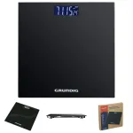 Elektroonilised vannitoa kaalud GRUNDIG 180kg LCD-ekraaniga, temperatuuri m&otilde;&otilde;tmisega