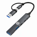 USB jagaja GEARZ, 2x USB-A, 2x USB-C