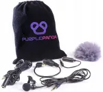 Purple Panda lavalier-mikrofon 3,5 mm telefonidele ja DSLR-kaameratele