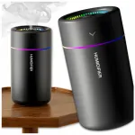 &Otilde;huniisutaja autosse, USB, 300 ml, LED RGB-ga, must, vaikne