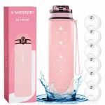 Veepudel filtriga Wessper Tritan, 1 l, sportimiseks, 6 filtriga