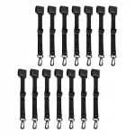 Telgi katuse konksud, mustad, kerged, 16 tk