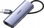 Adapter UGREEN CM252 USB-C 3 USB, Ethernet RJ-45, microUSB, hall