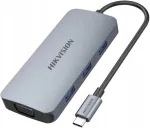 USB-C hub: HDMI, VGA, 3x USB 3.0, SD kaardilugeja, PD, 4K