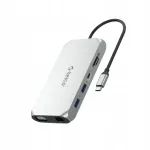 Orico XCR USB-C doksik 12in1, 3x USB-A 3.1, 1x USB-A 2.0, 1x USB-C PD
