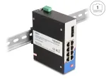 Delock 88016 t&ouml;&ouml;stuslik gigabit Ethernet l&uuml;liti, 8x RJ45, 2x SFP, DIN
