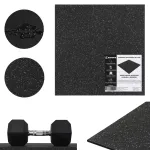 Kummist spordimatt EPDM, 100x100 cm, 10 mm