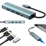 USB-C adapter 5-in-1 HDMI 4K, 3.0 / 2.0 pesade ja 100W PD-ga