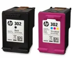 Tindikassettide komplekt HP 302 must ja v&auml;rviline (F6U66AE, F6U65AE)