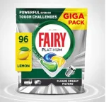 Fairy Platinum All in One Lemon n&otilde;udepesukapslid, 96 tk