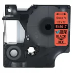 DYMO D1 45017 kleebisteip, 12 mm x 7 m, punane musta tekstiga