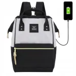 Naiste seljakott Himawari 9001, 15,6" s&uuml;learvutile, USB-ga, must-hall
