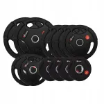 PLATINUM FITNESS 100 kg gummeeritud 50 mm ol&uuml;mpia kaalude komplekt
