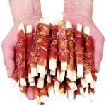 Hau&Miau koeramaiused kalaribadega pehme pardilihaga, 500 g