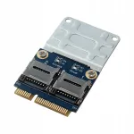 Adapter MPCIE kuni 2 mini SD kaardile, mini PCI-E, s&uuml;learvutile