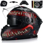 Mootorratturi kiiver VITO PRESTO Monster Venom Pinlocki ja Blendaga