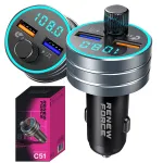 Autoline FM Bluetooth saatja MP3, QC 3.0 kiirlaadija, 24W