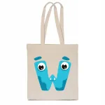 Laste puuvillane liivakarva ECO BAG kott t&auml;he ja monstru nimega TT_491