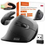 Juhtmevaba ergonoomiline vertikaalne hiir vaikseks t&ouml;&ouml;ks s&uuml;learvutiga