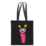 Laste must puuvillane ECO BAG seljakott t&auml;hega I, mudel TT_503