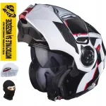 CABERG DUKE EVO JAW mootorrattakiiver must/valge/punane, S