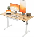 Reguleeritava k&otilde;rgusega arvutilaud sahtliga, 120x60 cm