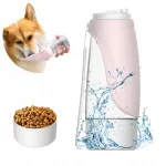Reisikasutusel koera pudel ja kauss DOGNESS, 450 ml