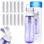 Aqualogis Aqua&Go 0,75 l violett filtriga pudel, 12 t&auml;itemulguga