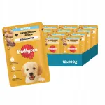 Koeratoit PEDIGREE JUNIOR 100g, kana ja riis, 12 tk.