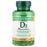 Vitamiin D3, 25 &micro;g (1000 IU), 250 kiire vabanemisega kapslit, Nature's Bounty
