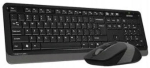 Juhtmevaba klaviatuuri ja hiire komplekt A4Tech FG1010 Fstyler, hall