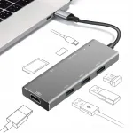 USB-C jagaja 7-in-1 HDMI 4K, USB, MicroSD, MacBookile
