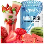 Aminohapped BCAA beet&uuml;&uuml;lamiin Real Pharm Amino Rush 500g maasika ja arbuusi maitsega