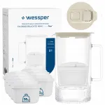 Wessper D4 BOROSILICATE MINI 2 l klaasist kann 8 filtriga