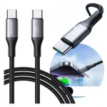 USB-C kaabel 60W kiire laadimise ja andmeedastusega, punutud, 2m