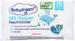 BABYDREAM NATURAL niisked salvr&auml;tikud 99% veega, 20 tk