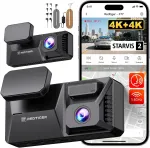 REDTIGER F77 4K+4K auto videokaamera WiFi, GPS, STARVIS 2, eesmine ja tagumine, 128GB