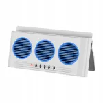 P&auml;ikeseenergial t&ouml;&ouml;tav autoakna ventilaator, valge