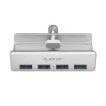 USB jaotur 4 USB-A pesaga, alumiiniumist lauakinnitus