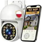 V&auml;lise WiFi kaamera p&ouml;&ouml;ratava objektiiviga, 10 MP, 4K UHD, suum, heli j&auml;lgimine