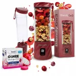 Juhtmevaba USB BlendyGo 3 Burgundy purustaja 8 Hydrotabs tabletiga