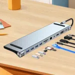 USB-C 11-in-1 dokk 4K HDMI ja VGA liidestega