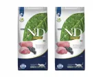 Kuivtoit kassidele FARMINA N&D Prime lambaliha ja mustikatega, 2 x 10 kg
