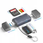 SD MicroSD OTG USB-C USB 3.0 Micro USB 6in1 kaartide lugeja