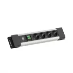 Toitesalk BACHMANN CONNECTUS, 4 pistikut Schuko, l&uuml;liti, 2 m, hall