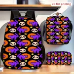Laste seljakottide komplekt &bdquo;Purple Cat Skull Star&ldquo;, 3 osa, tr&uuml;kiga