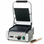 Hendi kontaktgrill 1800W, ribiline &uuml;lapind, sile alapind, roostevaba teras, 230V