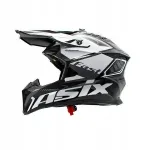 Motorratturi kiiver ASIX, valge/must, M suurus, motokrossi- ja ATV kasutuseks