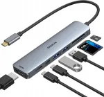 MOKiN USB-C jagaja 7-&uuml;hes: HDMI 4K, 100W PD, SD/TF kaardilugeja, 2x USB 3.0