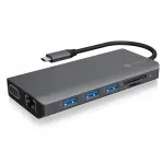 IcyBox IB-DK4070-CPD 12-pordiline dokipunkt, 2x HDMI, A-t&uuml;&uuml;pi
